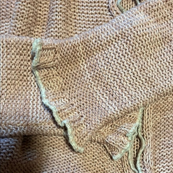 Kimchi Blue Pink Cardigan with V-Neck and Ribbed Texture - Picture 5 of 5